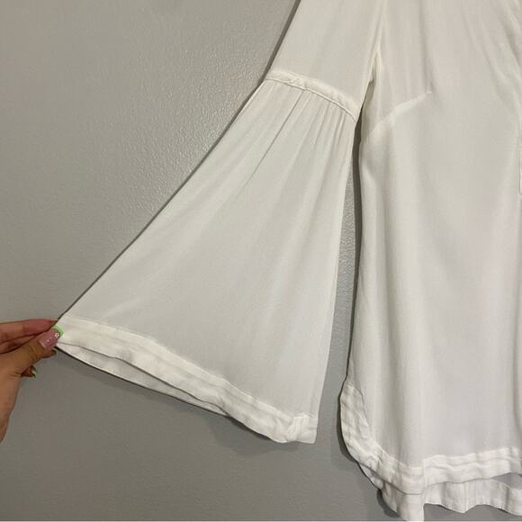 Free People Easy Girl Tunic Bell Sleeve Blouse Size Small - Picture 5 of 10